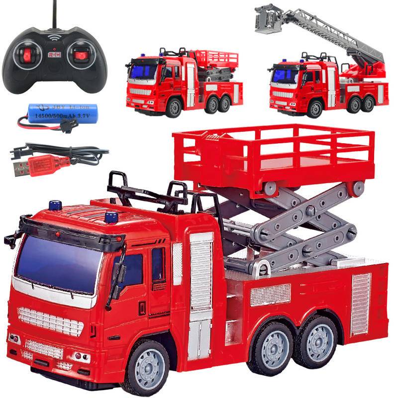 Remote Control Toy RC 130 Fourway Wireless Remote Control Fire Truck Sprinkler Truck Aerial