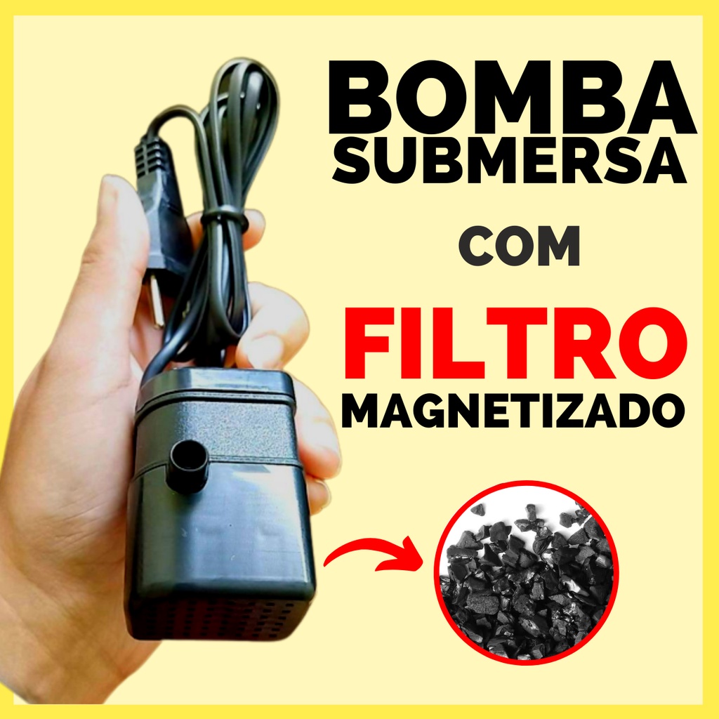 BOMBA Submersa com Filtro Carvão Magnetizado FX GLF100 para fontes e aquários Bomba Com Filtro Para Aquario Bomba Com Filtro para Aguario Bomba Com Filtro Para Aquário Pequeno Bomba Filtro Bebedouro Gato Bomba Filtro Para Aquario 200 Litros