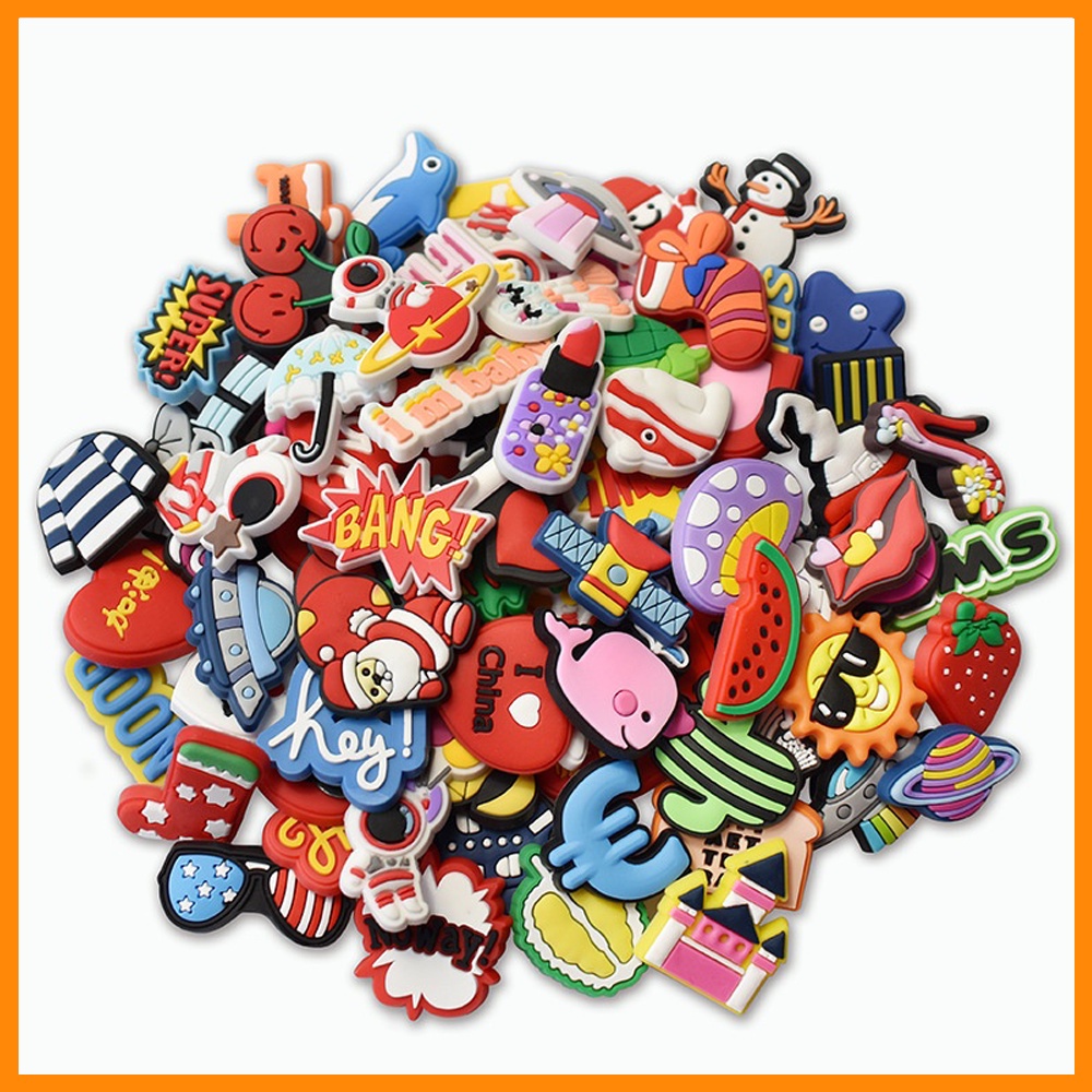 1 PCS Sapatos Encantos Para Tamanco Pinos Aleatórios DIY Presentes Bolsas Decoração