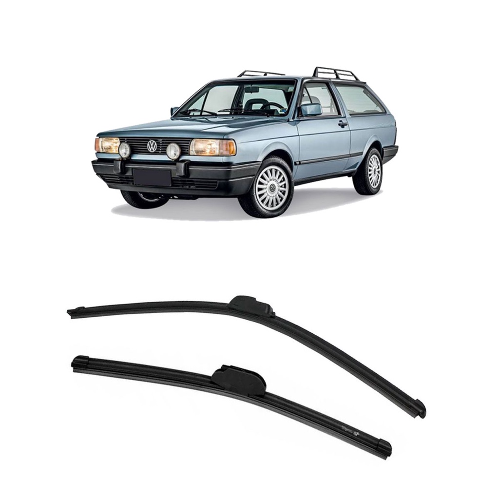 Kit Palheta VW Parati Quadrada LS CL 1982 a 1996 Limpador Parabrisa Silicone
