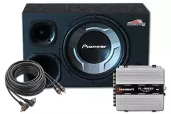 Kit Som Automotivo Caixa Trio Pioneer Fox Subwoofer 12 Modulo Amplificador Cabo Rca