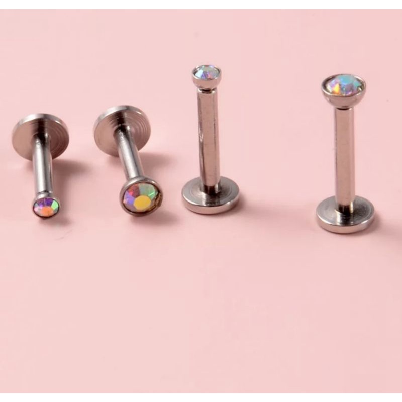 5 Petali Di Cristallo Fiore 16G Tanio G23 Filettatura Interna Labret - Foto 8