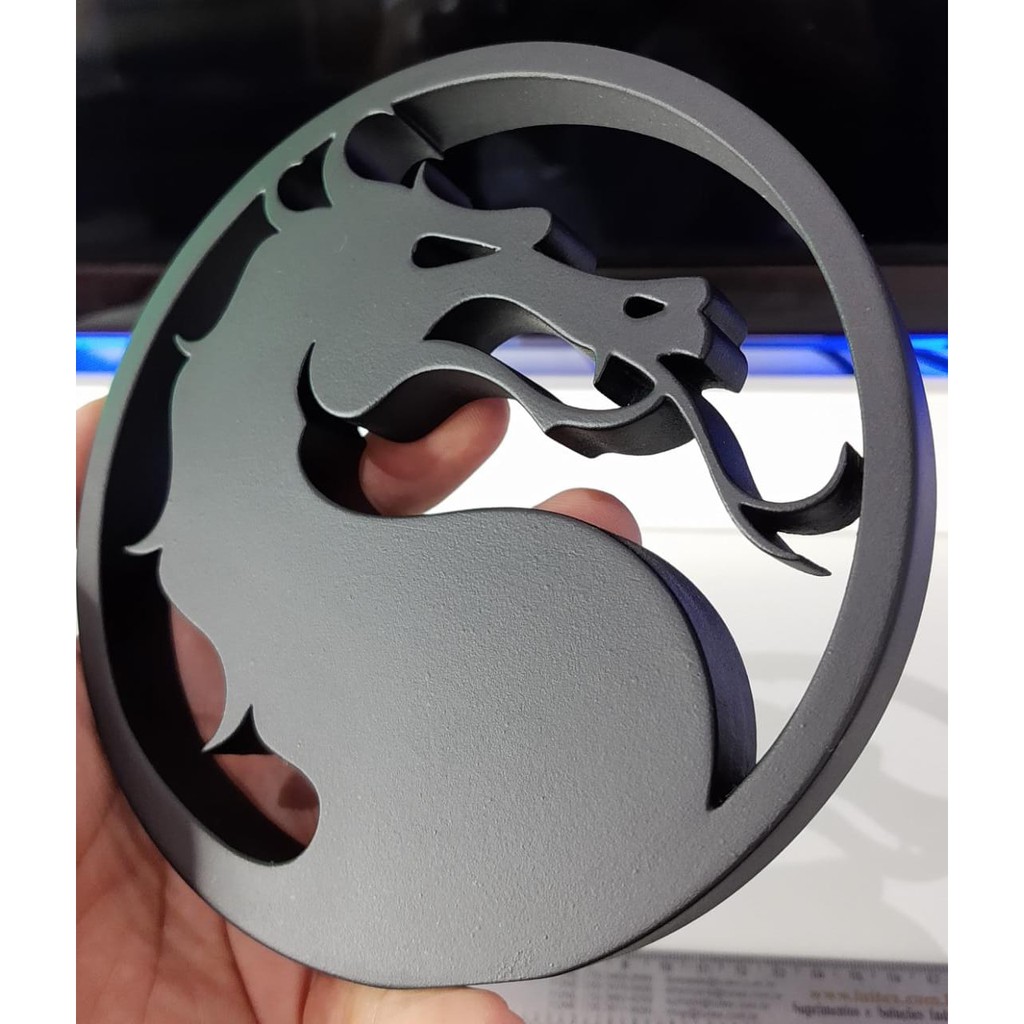 Emblema decorativo em resina - Mortal Kombat