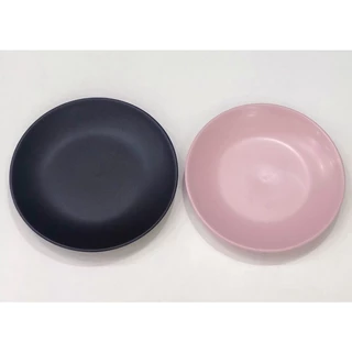 Prato Raso de Cerâmica Cronus Rosa /Preto (Unitário)