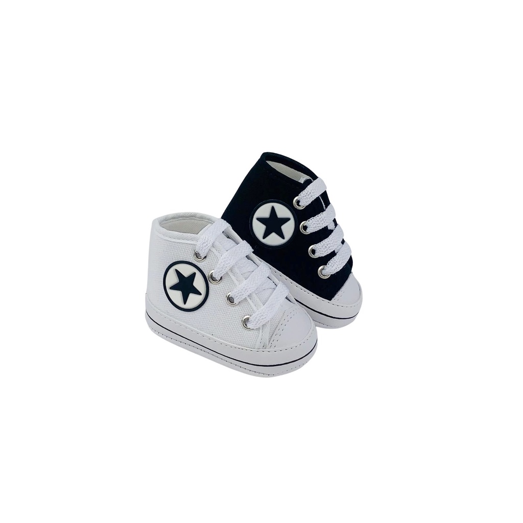 Kit com 2 pares Tênis sapatinho cano alto de bebê para recém nascido direto da fabrica sapatinho bebe sapatinho de bebê