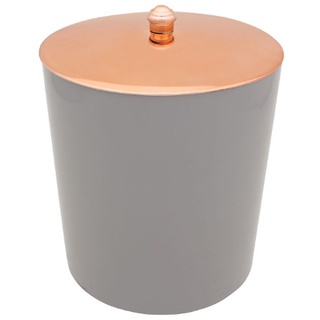 Lixeira 5 Litros Tampa Pino Metalizada Plástica Banheiro Cobre Rose Gold - CZ AMZ