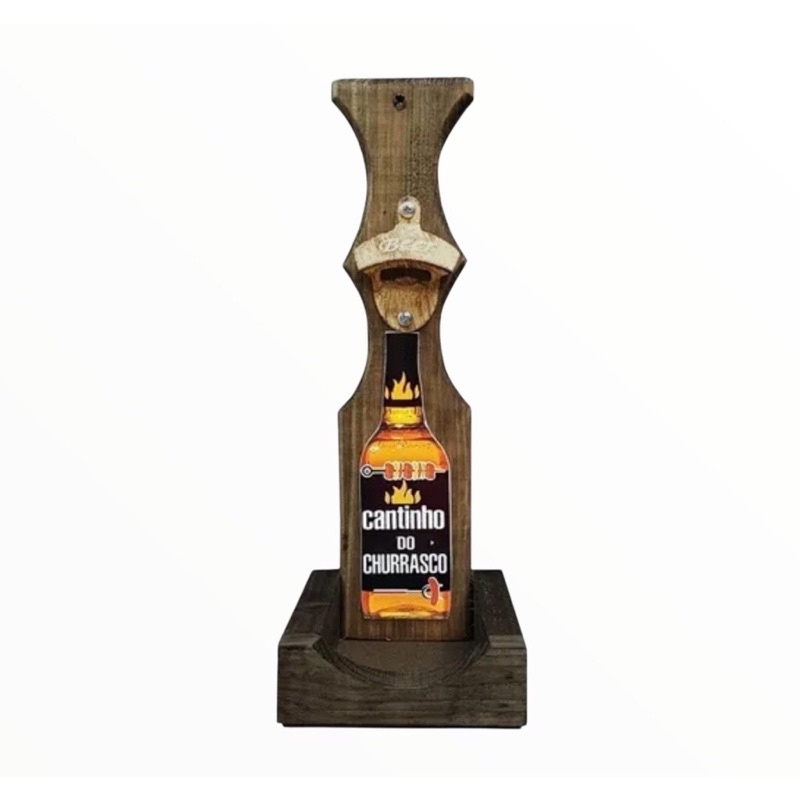Abridor de Garrafas  madeira pinus Rústica