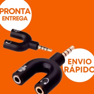 Cabo Adaptador Y P3 Para Fone Microfone P2 Macho X 2 P2 Femea Som