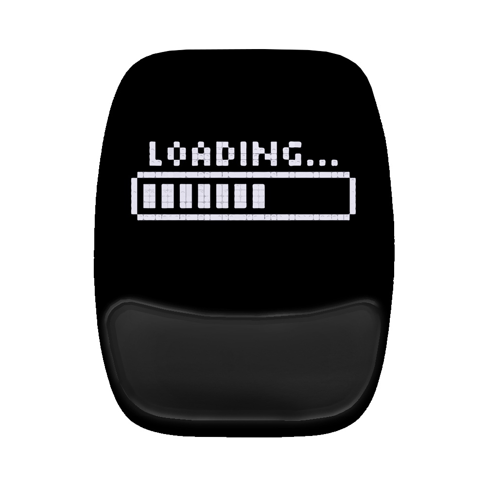 Mouse Pad Ergonomico Retangular Loading Carregando Preto