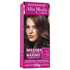 Tintura Alta Moda Alfaparf 67 150g Castanho Luminoso Claro em Oferta na Shopee