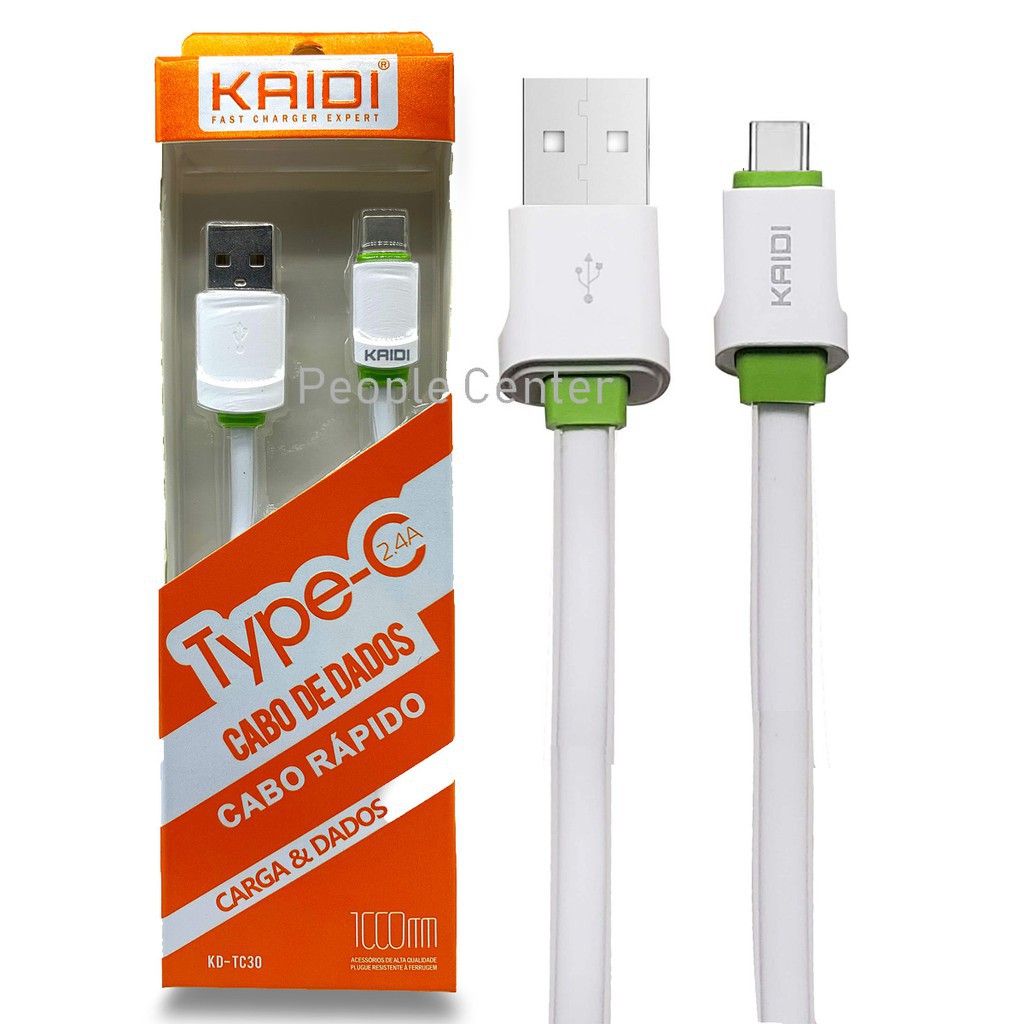 Cabo Usb C De Dados Carga Tipo C Refoçado Rápido Turbo Kaidi em Oferta na Shopee