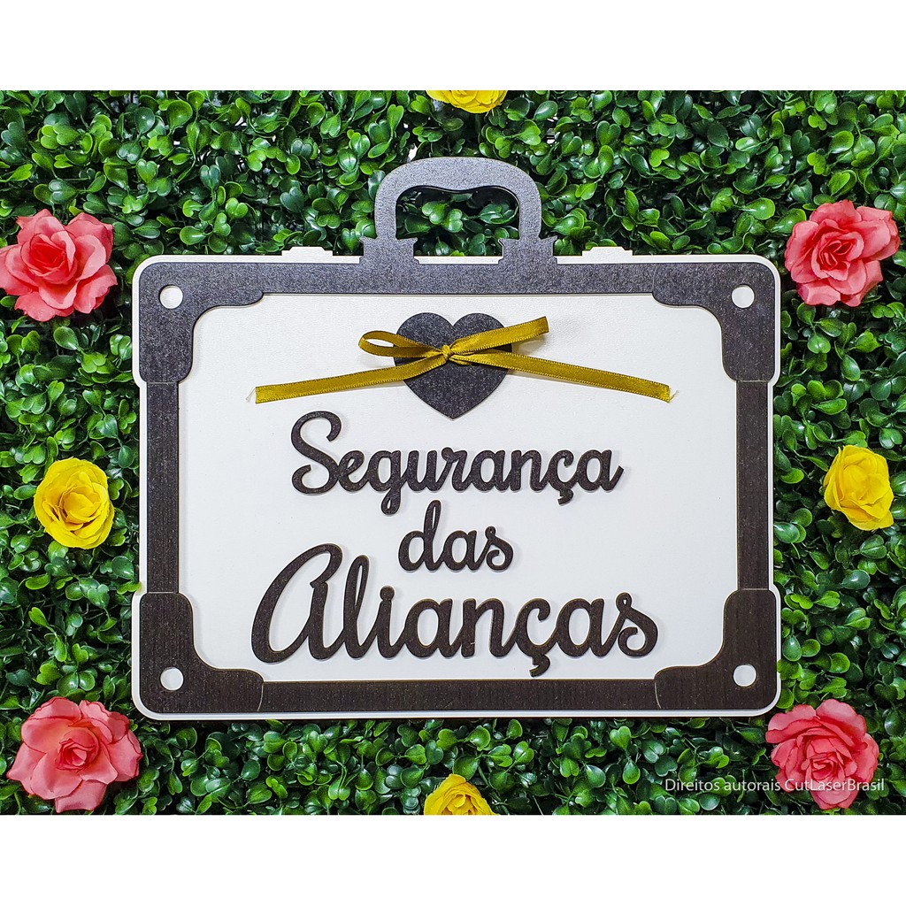 Placa para pagens segurança das alianças