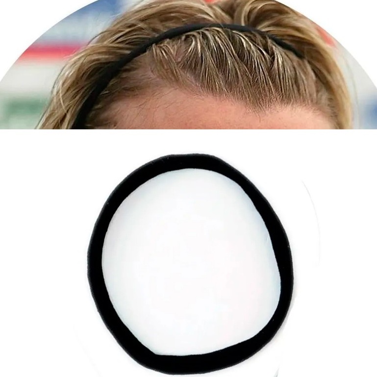 Elastico Unidade e Kit Faixa De Cabelo Esportes Beckham Masculino Para Penteado Afro Puff Unisex Preto Colorido Grande