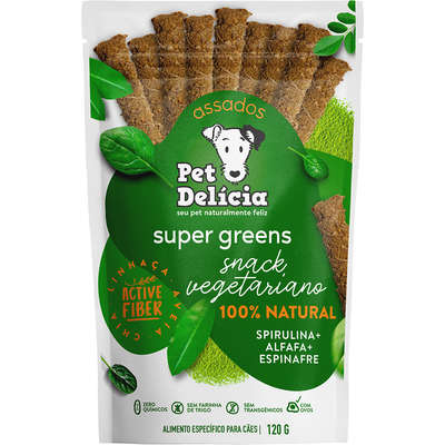 BISCOITO PET DELÍCIA SNACK VEGETARIANO GREEN 120G