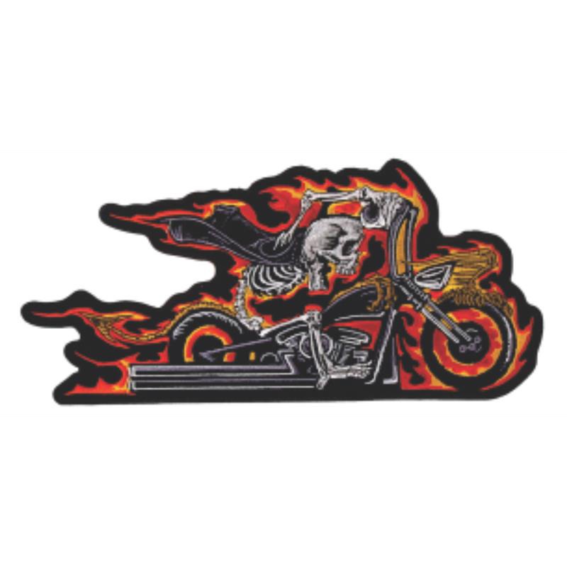 Patch Bordado Com Fecho De Contato Motoqueiro Fantasma