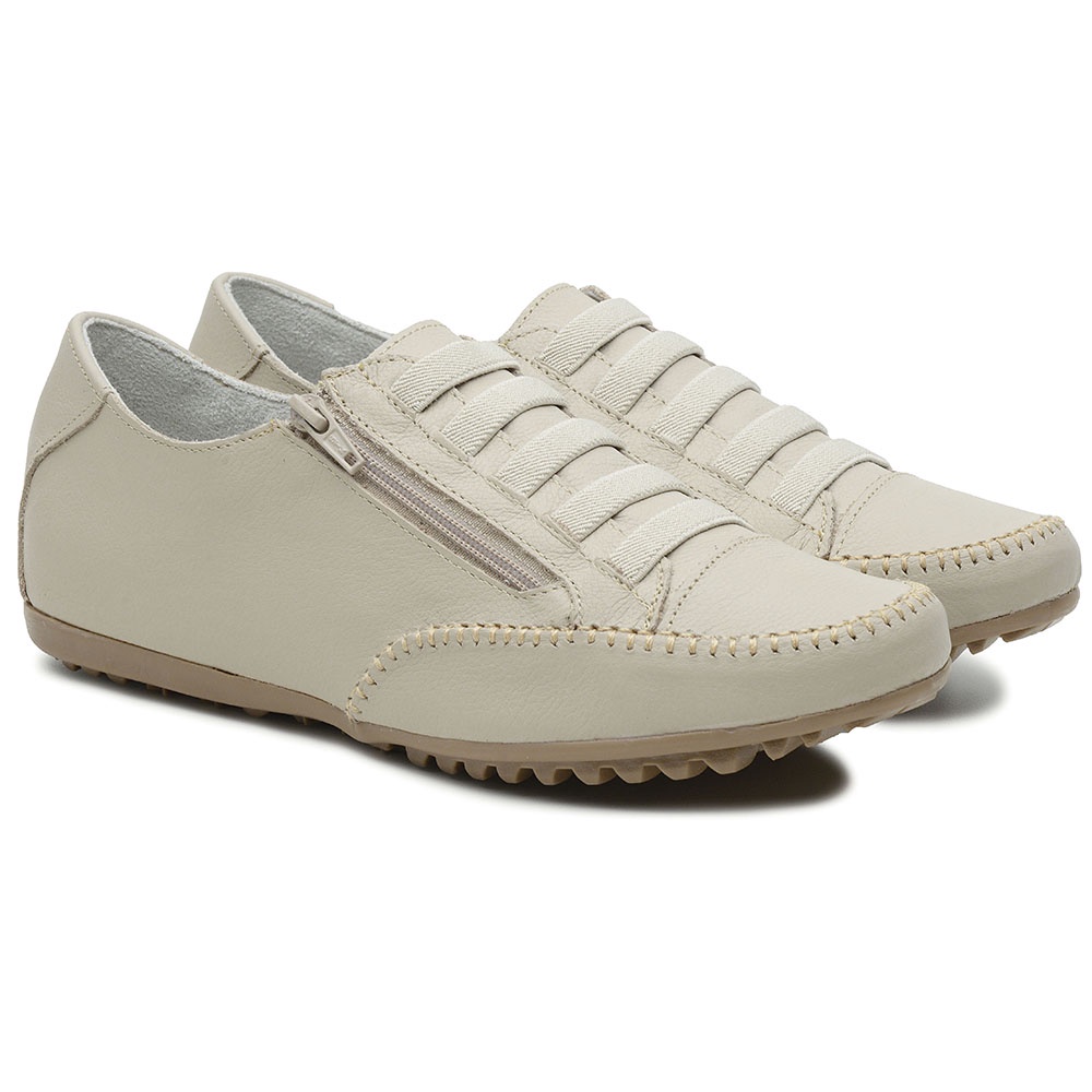 Mocassim Tenis Sapatenis Feminino Em Couro Legítimo