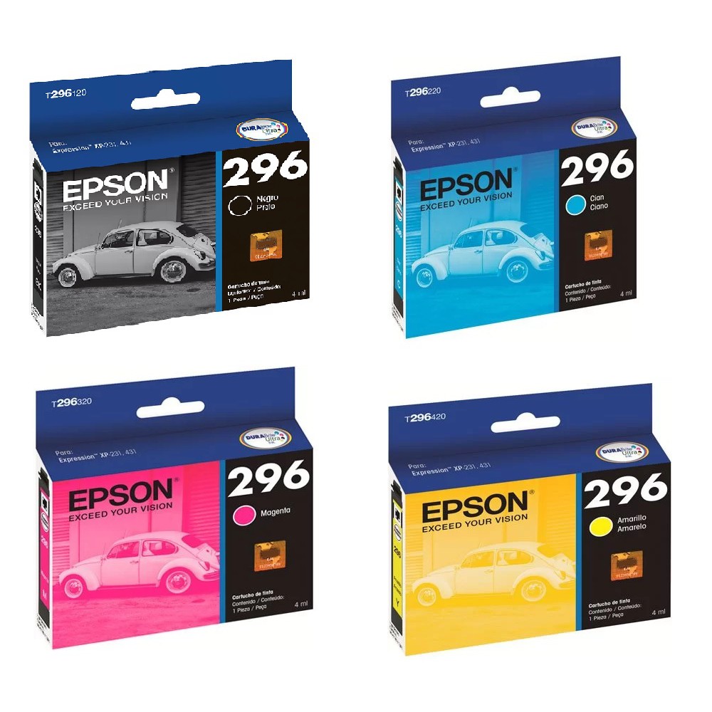 4x Cartucho Epson Expression Original Xp231 Xp241 Xp431 Xp441 Xp-231 Xp-241 Xp-431 Xp-441 XP 231 XP 241 XP 411