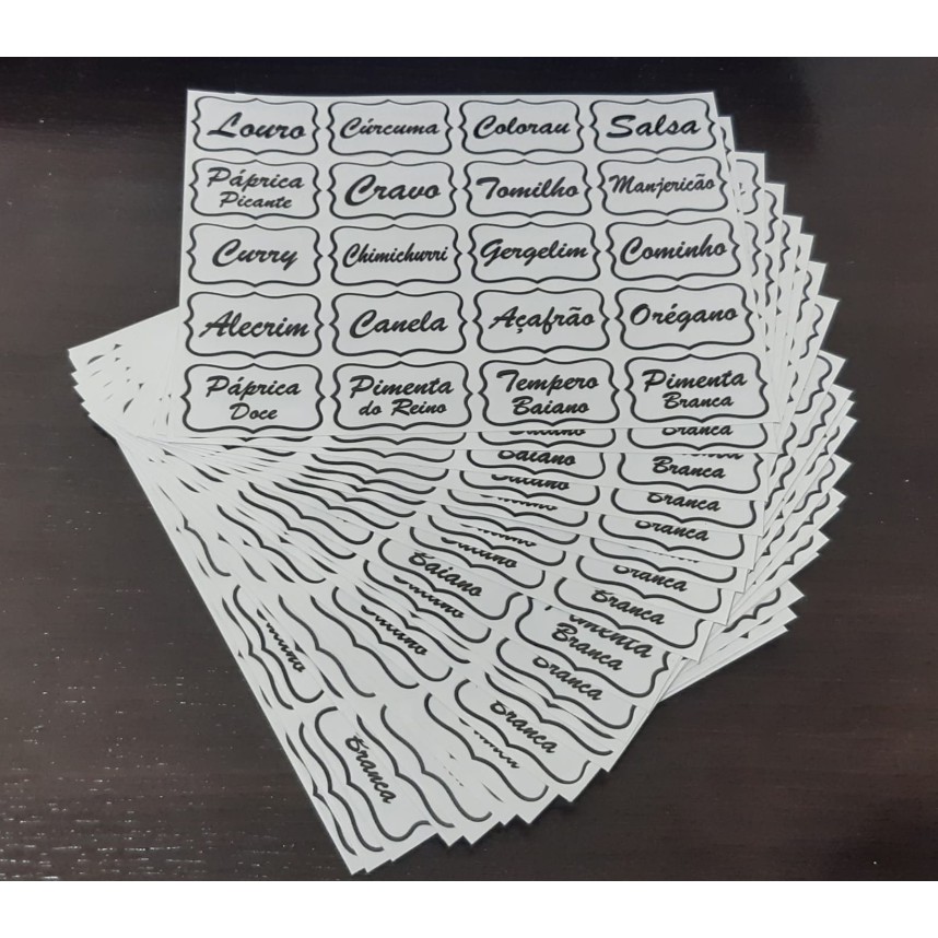 20 Etiquetas Adesivas em vinil 4,5x2,7cm Lavável -Unidades - A pronta ...