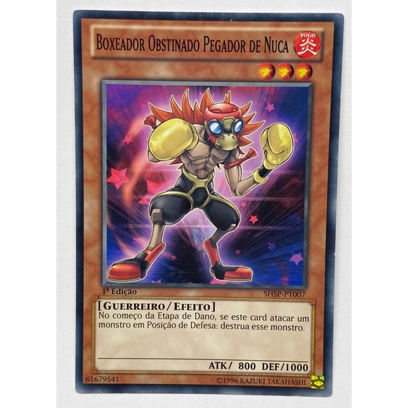 Boxeador Obstinado Pegador de Nuca - SHSP-PT007 - Carta Yu-Gi-Oh Card