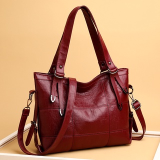 Fashion Casual Vintage Women Soft Leather Bolsa De Couro De Alta Qualidade Mão De Grande Capacidade Tote De Compras