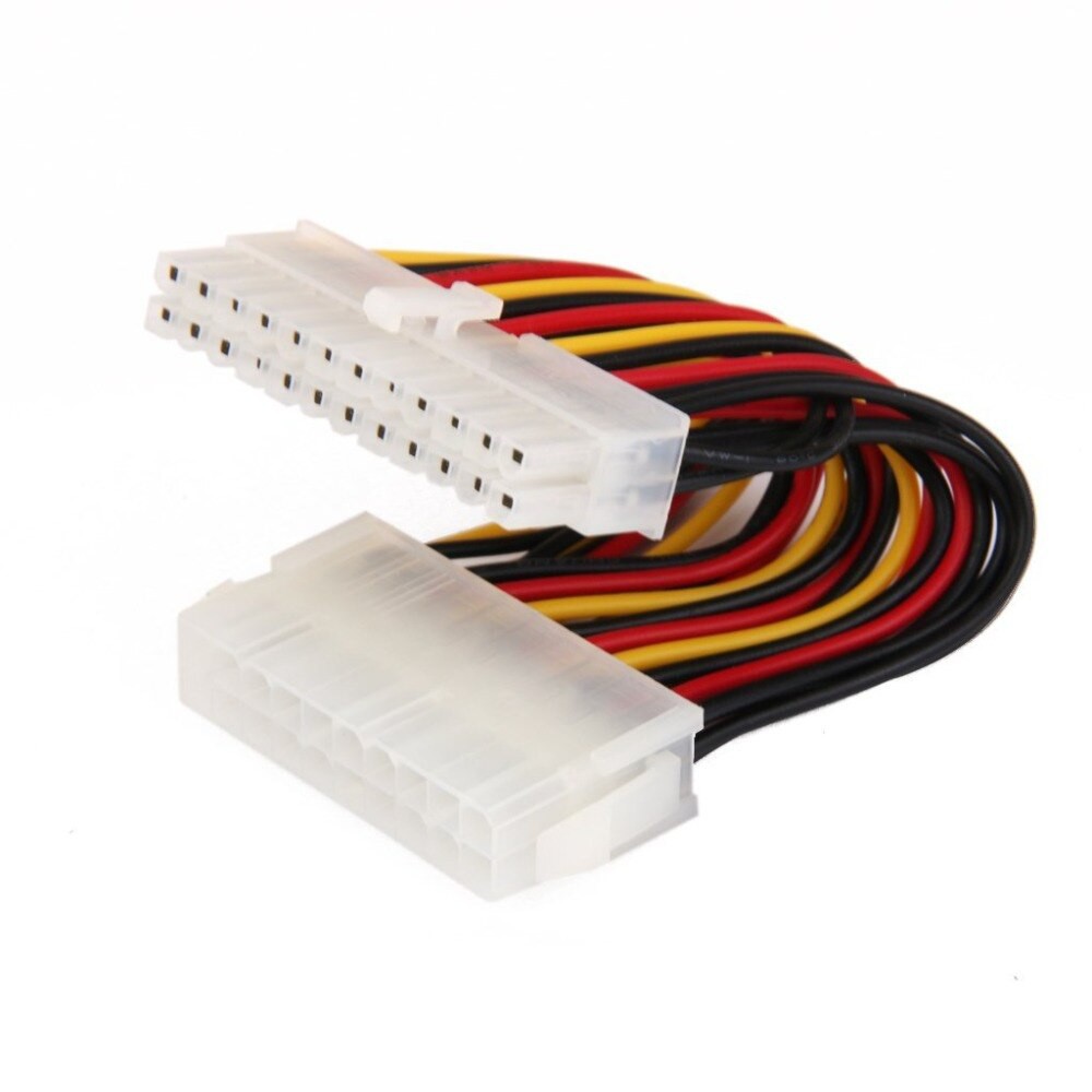 Adaptador Fonte ATX 20/24 Pinos. Indicada para a conversão de uma fonte ATX (20 pinos) para ligar uma placa mãe de ATX 2.2 (24 pinos). Conversor de 20 para 24 pinos.
