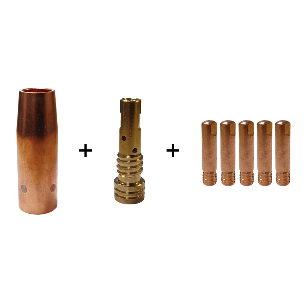 Kit 1 Bocal 105 + 1 Porta Bico 105 + 5 Bicos 0.8x25xm6 WWS em Oferta na Shopee