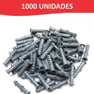 Kit 1000 Un Bucha Parede Convencional 08mm P/ Fixacao Com Anel