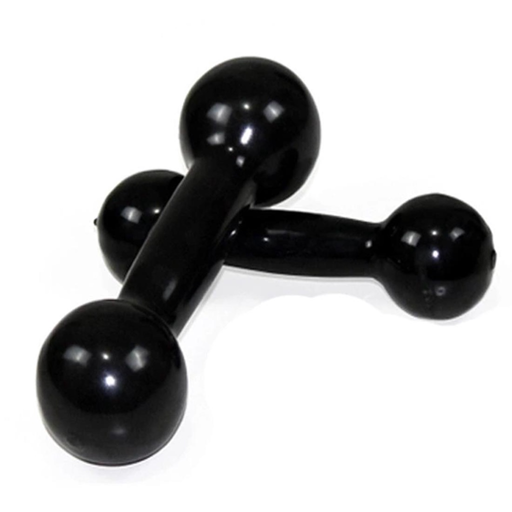 Halter 3kg Pvc Emborrachado O Par Rythmoon Preto