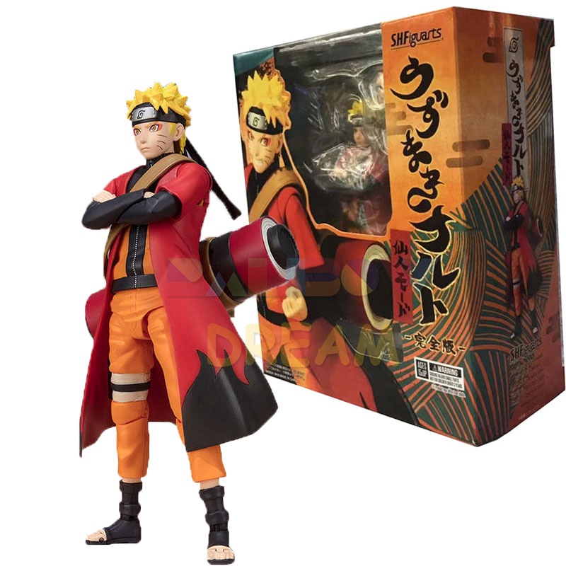 Naruto Shippuden Uzumaki Boneco Naruto Immortal Mode Action Figure Com Vários Acessórios Coleção