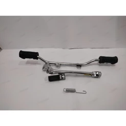 Kit Estribo Cavalete Lateral Parafusos/ chapa de fixação/Borrachas Titan/fan 125 150 (CROMADO)