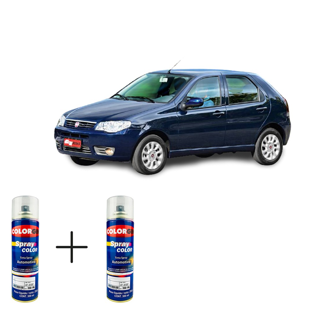 Spray Automotivo Azul Buzios Fiat + Spray Verniz 300ml em Oferta na Shopee