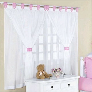 Cortina Voil para quarto de bebê Menino Menina 2,00m x 1,70m