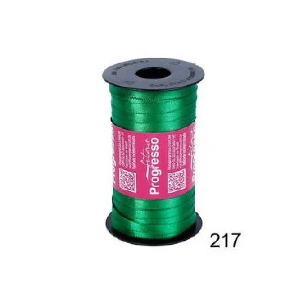Fita de Cetim Progresso 7mm nº1 - 100m Verde Bandeira - 1un