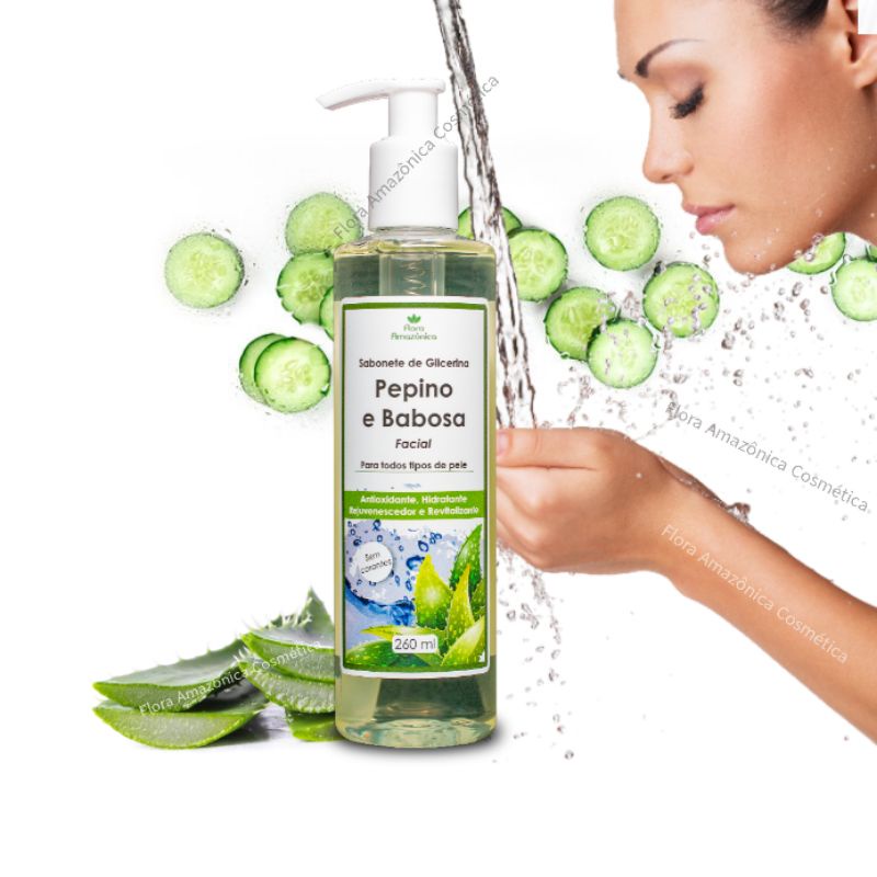 sabonete facial vegano pepino e babosa para peles maduras oleosas com ...