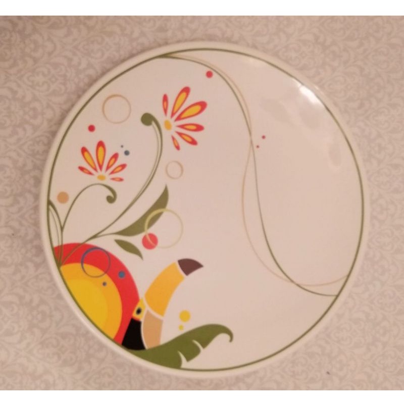 conjunto de pratos com estampa tropical. Porcelana original Vista Alegre Portugal.