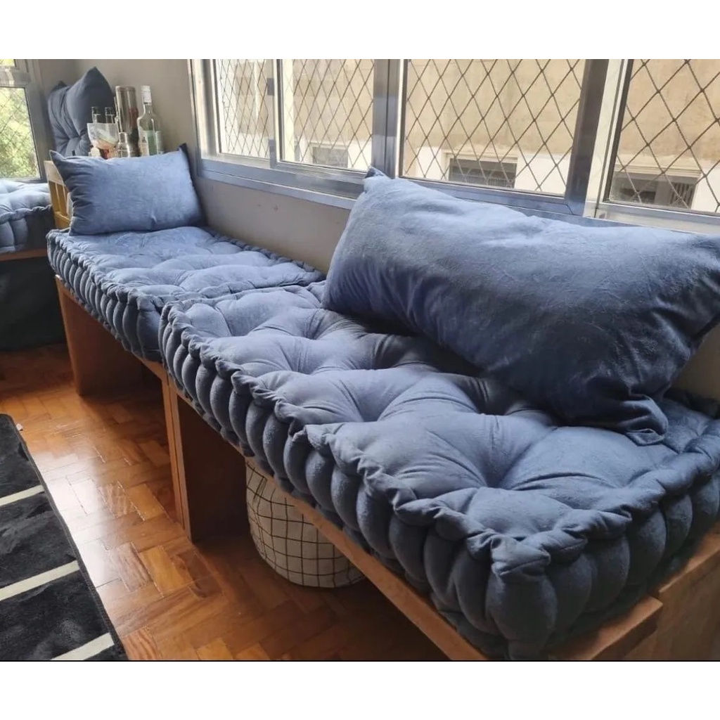 Almofada Futon Turca 100x50 Sued Aveludado Escorrega o Preço