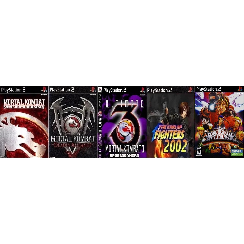 PS2 5 Jogos  Mortal Kombat Kof 2002 Battle Colisseum Promoção