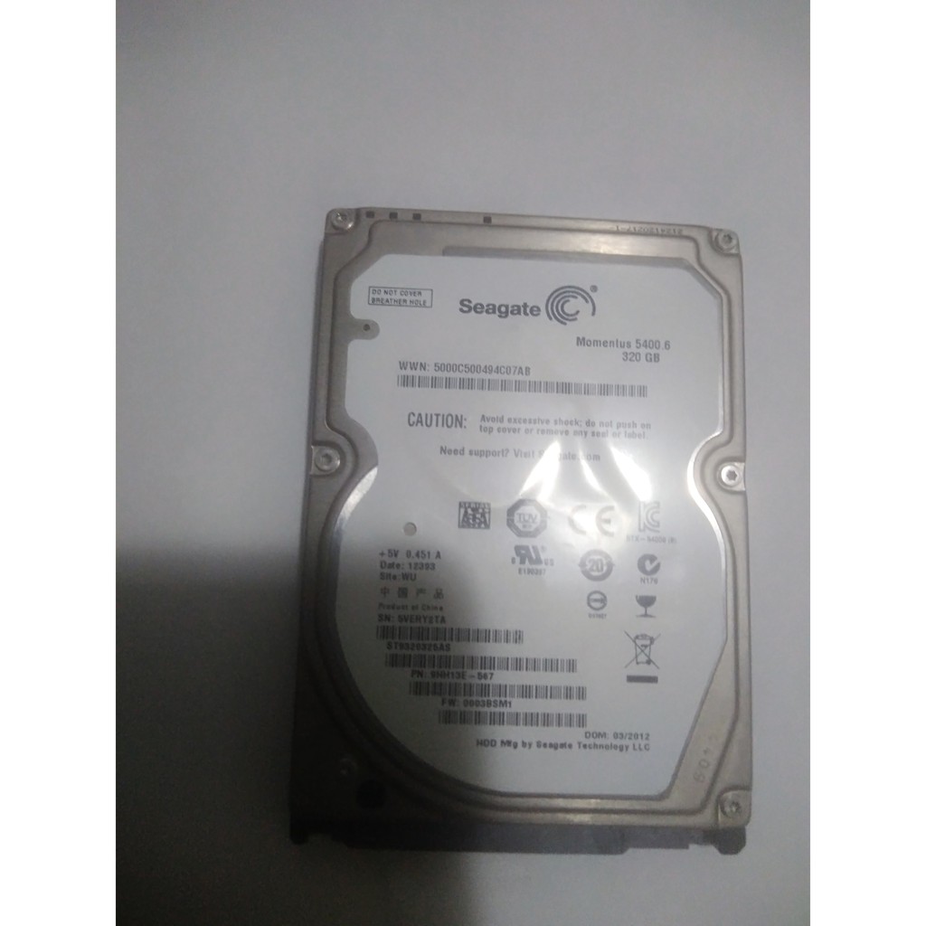 HD Seagate 320Gb mod ST9320325AS Sata para Notebook em estado razoavel conf programa HD Sentinel