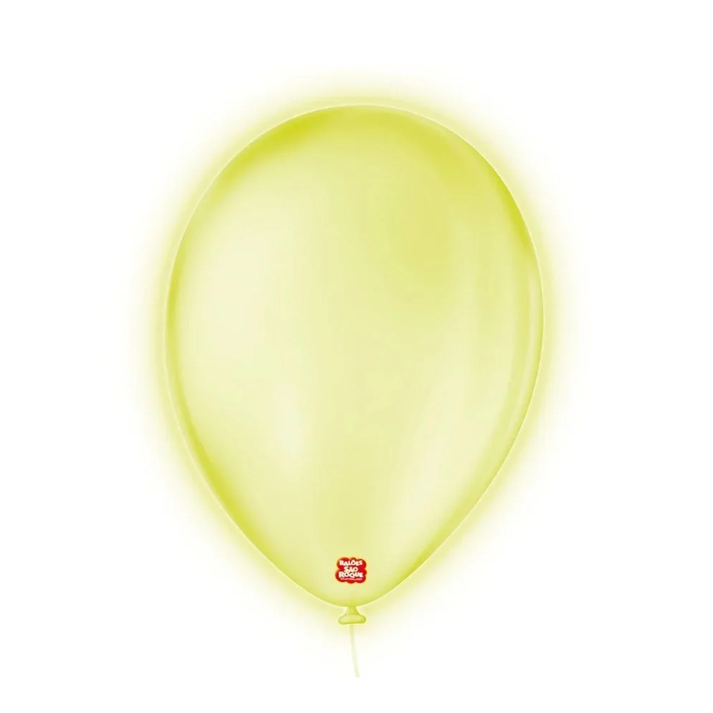 Balão de Festa Neon - Amarelo - 5" 12cm - 25 unidades em Oferta na Shopee
