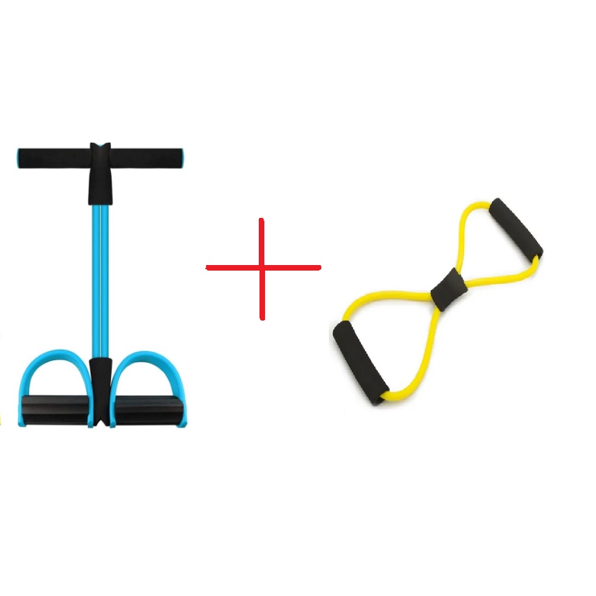 Kit Elástico Cross Tube De Tensão + Elástico Tensão Exercícios Malhar Ombro Biceps Triceps Pernas