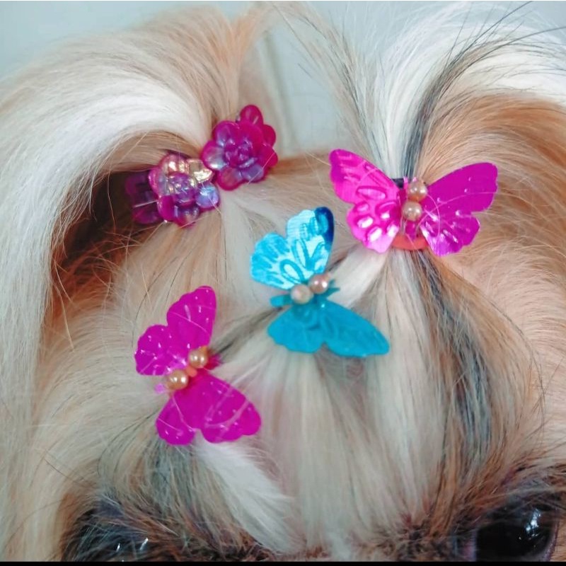 Ponto de luz pet Lacinhos Pet Borboletas Laços Pet Borboleta Mini Lacinhos Penteado para cachorro