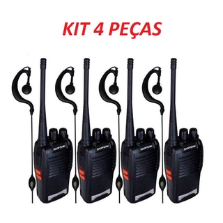 Kit 4 Rádio Comunicador Baofeng Walk Talk BF-777S Walkie Talkies a Pronto Entrega
