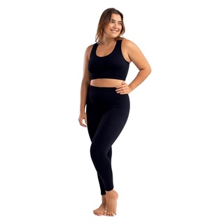 Calça Legging She Em Microfibra Fitness Sem Costura Para Academia Caminhada Esporte