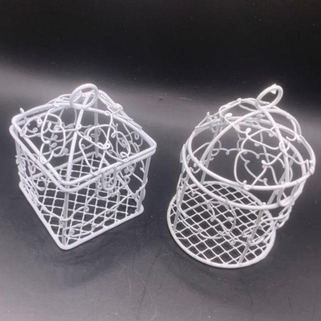 Gaiola Decorativa em metal  Branca (redonda ou quadrada)