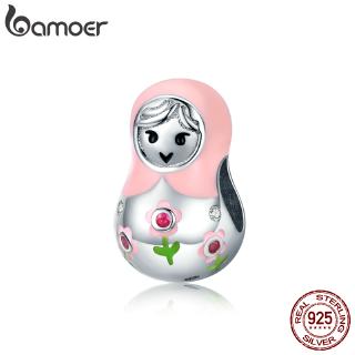 Bamoer Bonecas Russa Charme Prata 925 Pulseira Original Acessório