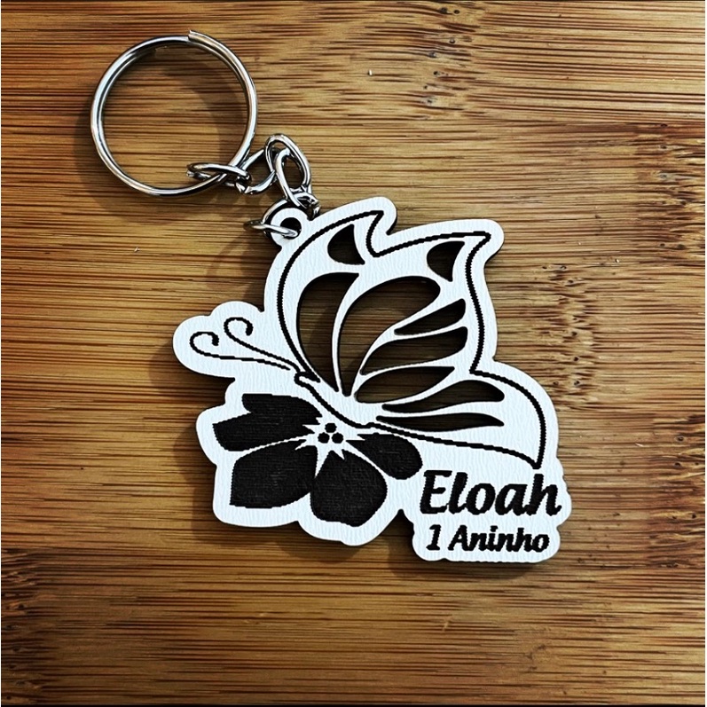 Kit de Chaveiros Borboleta Jardim Encantado Aniversário Brinde Aniversário Infantil em MDF