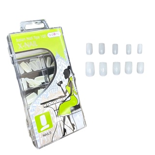 2 Kit Com 100 Unhas Postiças Nails Quadrada Natural Estojo em Oferta na Shopee