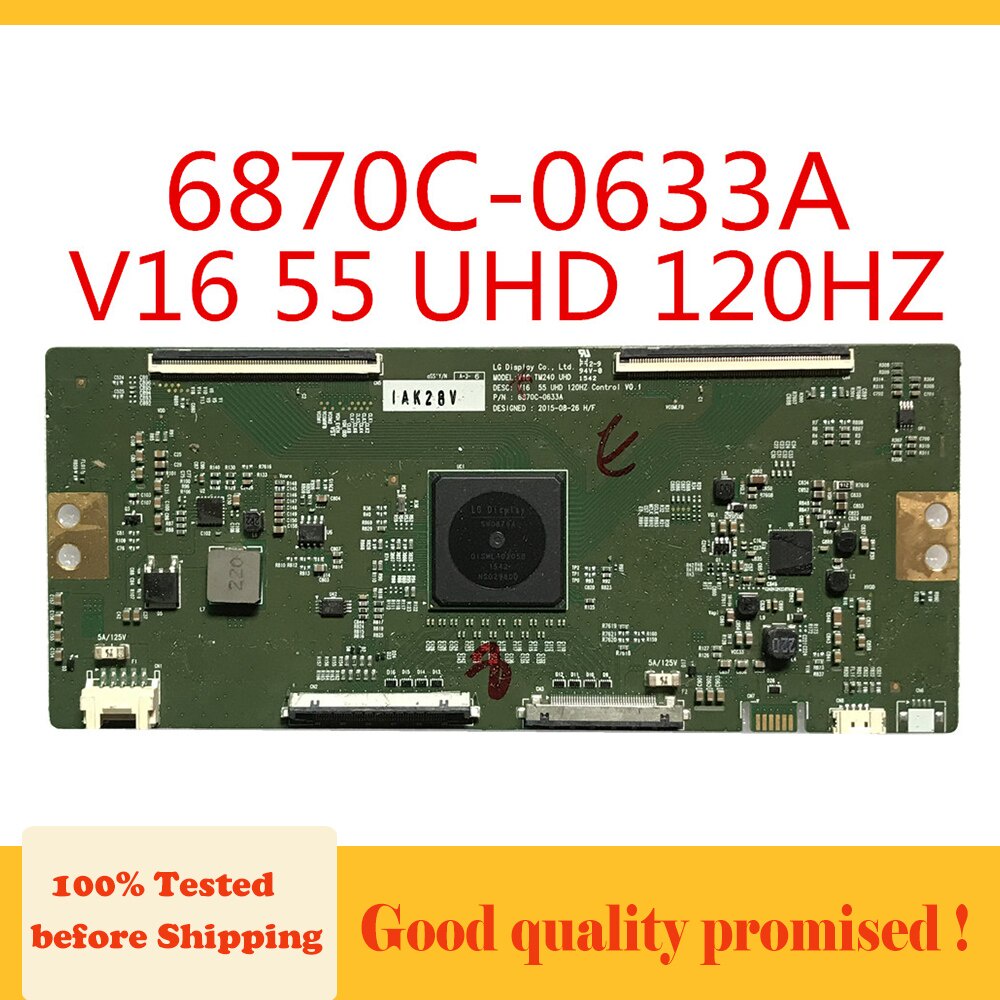 6870C-0633A V16 55 Placa UHD 120HZ T-CON 6870C Para Lógica LG Tcon TV Equipamento De Exibição Original 6870C 0633A