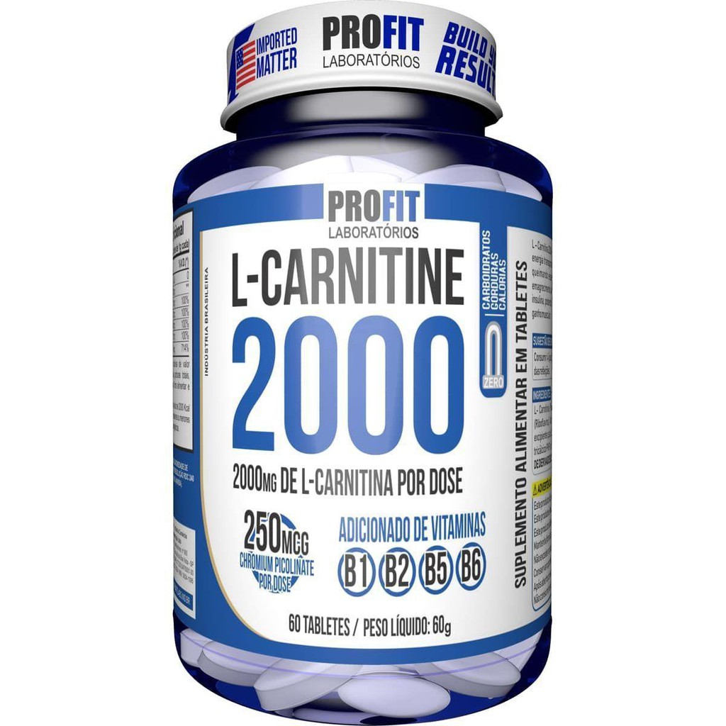 L Carnitine 2000 c/ Cromo 60 tabs - Profit Labs