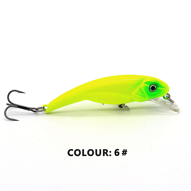 Cores 10 6 cm / 6.3 Gartificial Floating Minnow Isco Rígido De Plástico Com Gancho Biônico Isca 3d Simulação Fisheye Wobbler Isca De Pesca